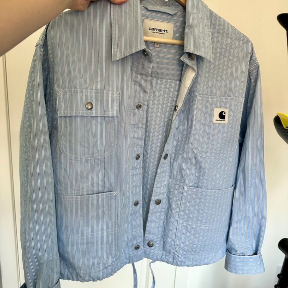 Carhartt WIP Women's Nota Shirt Jacket in Light Blue | Size Small - Picture 4 of 10